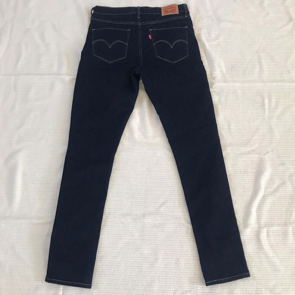 Size 29 Navy Blue Levi’s Shaping Skinny Jeans 👖NEW - Picture 2 of 5